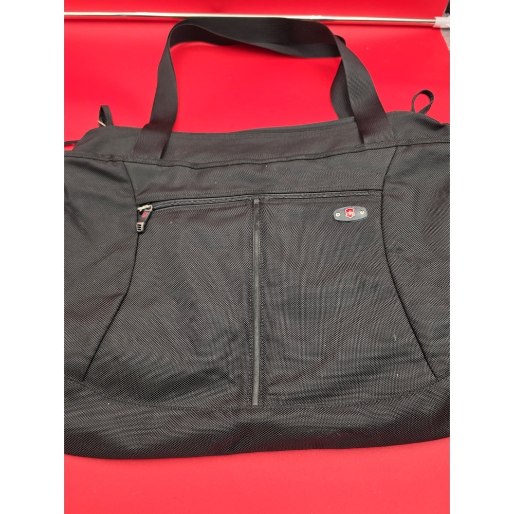 Victorinox Swiss Army® Black Ballistic Nylon Tote Shoulder Bag Handbag CarryAll